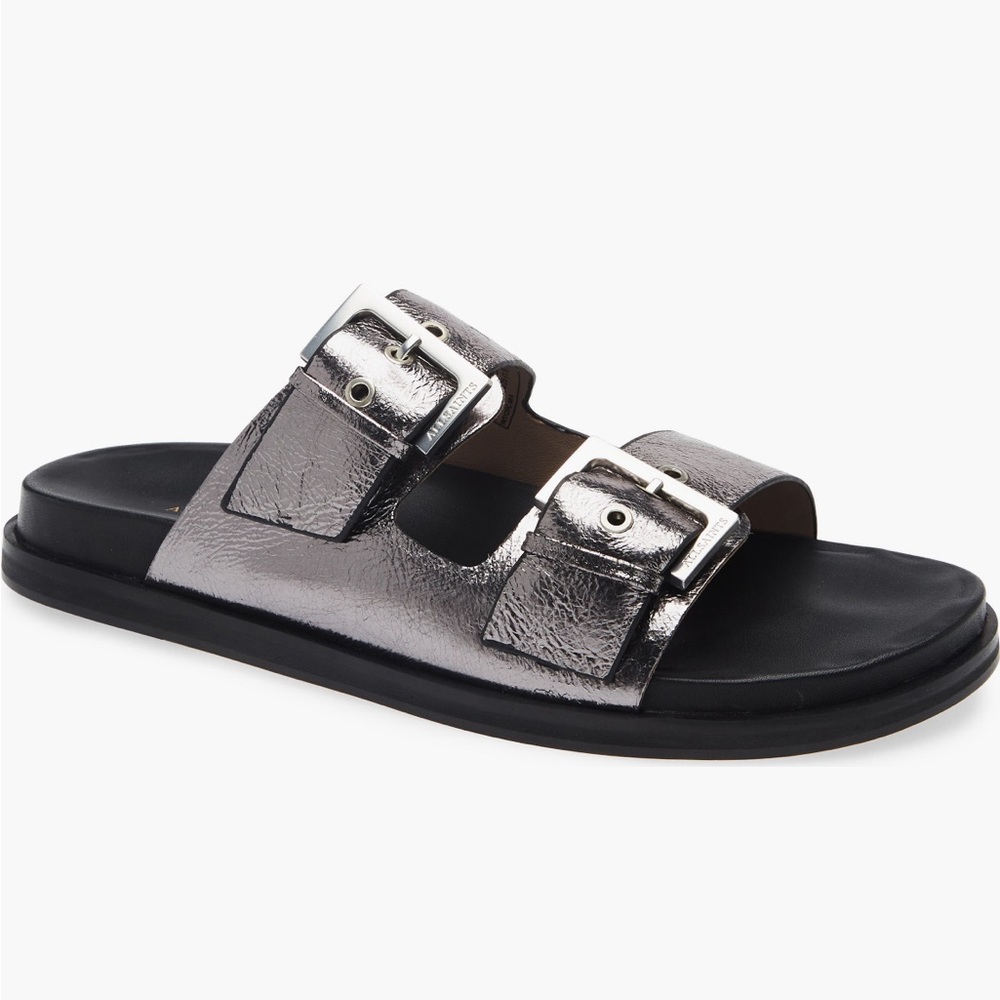 ALLSAINTS Mia Metallic Leather Sandals